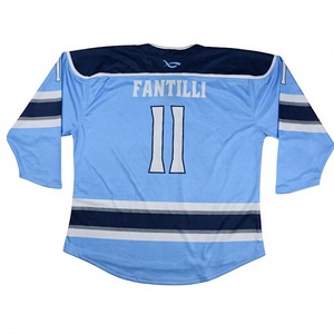 Camiseta deportiva de manga larga con estampado de nombre de jugador y número, personalizada para hockey sobre hielo - Product Image 2