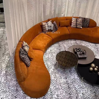 Ensemble de canapés de luxe italiens haut de gamme pour salon, mobilier moderne de designer, canapé en tissu pour villa