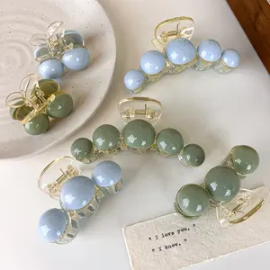 Akrilik inci büyük küçük boy kapmak klip kadın bahar düşük top kafa ve kafa Cyber ünlü köpekbalığı klip firkete şapkalar - Product Image 1