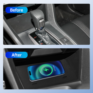 <span class=keywords><strong>Chargeur</strong></span> de <span class=keywords><strong>voiture</strong></span> sans fil Qi CARSOUL 15W, charge rapide, mains libres, installation sans perte pour Civic 2017-2020, conduite à gauche et à droite - Product Image 3