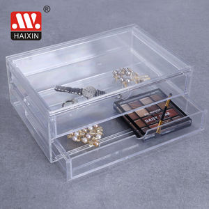 Organizador de Maquillaje y Joyería Haixin, Transparente, de Plástico PS, con 2 Niveles y Cajones, Divisor <span class=keywords><strong>para</strong></span> Lápices Labiales y Cosméticos - Product Image 3