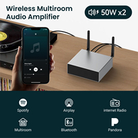Sistema de Sonido Amplificador Inalámbrico de Audio HiFi Multizona con Certificación CE, 2.4G WiFi, 30-160W, para Instalación en el Hogar, con Reproducción de Música A50+