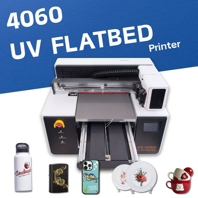New Style A2 4060 Uv Printer with Visual Positioning on Plastic Glass Metal Bottle Wood Uv Printer Machine
