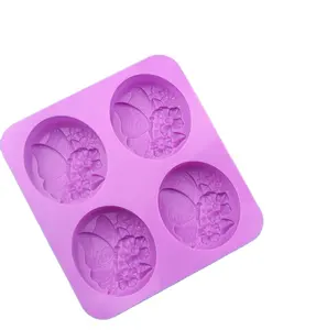 Sıcak satış 2023 el yapımı silikon sabun kalıpları mum fondan kek dekorasyon aracı kelebek düşkün oval şekil silikon kalıp