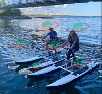 Vélo flottant utilisé dans l'eau DWF vélo gonflable à point de chute avec vélo électrique à moteur