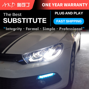 Phare de voiture pour <span class=keywords><strong>Scirocco</strong></span> R 2009 — 2017, feu anti-brouillard à LED <span class=keywords><strong>DRL</strong></span>, Signal clignotant, faisceau haut et bas, accessoires de projecteur - Product Image 3