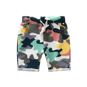 Hot sale style boy's summer board shorts with nice camo printing