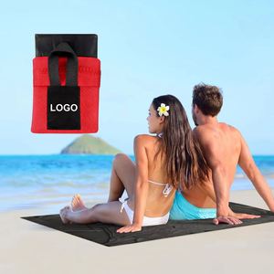 Solid <b>Large</b> <b>Mat</b> Lightweight Portable Quick Drying Sand Proof Waterproof Picnic Camping Beach Blanket With Storage Bag - Product Image 1