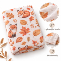 Couverture légère en coton et bambou pour nouveau-né, portable, à imprimé animal, respirante, pour poussette et chambre de bébé