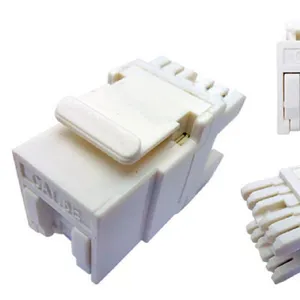 CAT5E Jack Keystone 180 Derajat, dengan Shutter Tahan Debu