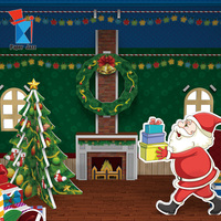 Puzzle 3D en mousse à assembler, modèle de scène de maison du Père Noël, jouet éducatif, décoration de table de Noël, bonhomme de neige, traîneau, cadeau de Noël pour enfant