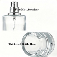 Flacons de parfum transparents vides avec logo personnalisé, 30 ml, 50 ml, 100 ml, vaporisateur, flacon de parfum rechargeable pour l'emballage