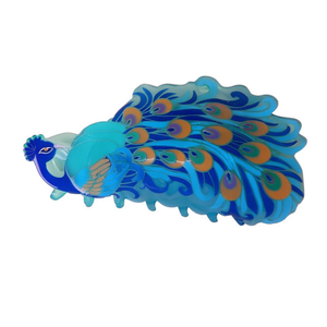 Fermaglio per capelli in acrilico a forma di pavone, 6 cm, design alla moda per uso quotidiano da donna, alta qualità - Product Image 2