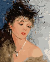 Peinture par numéros Fille DIY Kits de portraits par numéros Peinture à la main Art Cadeau Dessin sur toile