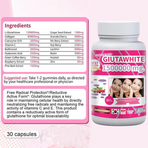 Glutathion softcapsules met hoge dosering, collageen whitening pillen, aanvulling van het lichaam met antioxidanten voor een egalere teint - Product Image 5