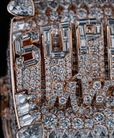 Bague personnalisée Hip Hop avec lettres, sertie de moissanite VVS, bijoux en forme de cœur, pendentif 3D entièrement pavé de diamants étincelants