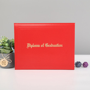 Pochette de protection A4 en plastique imitation cuir, estampée à chaud or, pour certificats et documents, pour le commerce transfrontalier - Product Image 4