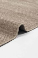 Luna Nerz-Gestreifter Chenille-Teppich 7mm Flächenteppich Waschbar Rutschfest Polyester Baumwolle Umweltfreundlich Niedrigfloriger Heim-Bodenteppich Grau Modern