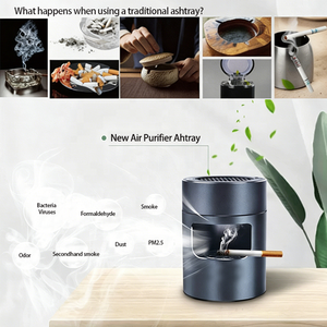 Cendrier portable multifonctionnel moderne à ions négatifs, sans fumée, avec purification de l'air, allume-cigare, plateau amovible et compatible lave-vaisselle - Product Image 3