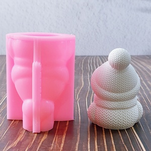 Molde de pastel de silicona para PC altamente ecológico W0789, bolsa pequeña rectangular, accesorios para hornear jabón, modelo de forma de árbol de muñeco de nieve de punto - Product Image 5