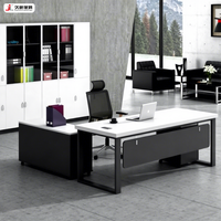 Escritorio Ejecutivo JIUSHUN Personalizado de Lujo para Oficina, Estación de Trabajo para Personal, Mesa para Computadora con Gabinete de Madera
