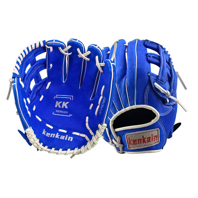 Gant De Baseball S3 Taille 11 En Cuir Kip - Rouge, Blanc Et Bleu - Utilisé Doucement
