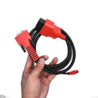 Cable de prueba principal DTS de 3 filas DB15 a OBD2 de 16 pines, adaptador de escáner diésel J1962, cable de diagnóstico OBDII