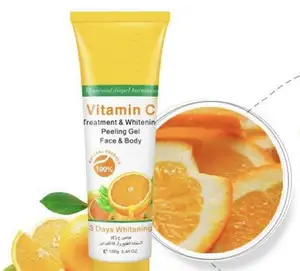 Private Label Vitamin C Aloe Green Tea Deep Cleansing Whitening Face Body Scrub Facial Exfoliating Peeling Gel