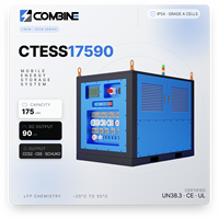 COMBINE Sistema de Almacenamiento de Energía Móvil LiFePO4 de 175 kWh, Personalizable, Fuente de Alimentación Independiente de Alta Capacidad, Resistente, IP54