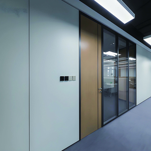 <span class=keywords><strong>Demountable</strong></span> văn phòng tường phân vùng tất cả các thép gỗ tường chống cháy phòng Divider Thép tráng phim vô hình Cửa - Product Image 5