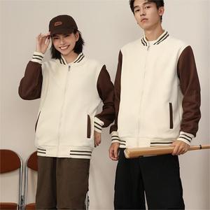 2024 Men's Casual Varsity <b>Jacket</b> Regular Sleeve Winter Sweaters with Zipper Closure Plus Size Breathable and Printed Pattern - Product Image 1