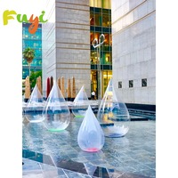 Ballon gonflable transparent en forme de goutte d'eau avec lumière pour la décoration et la publicité