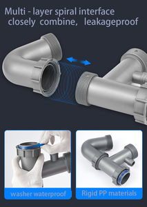Ống Thoát Nước Thải PP Tỏa Sáng Hàng Đầu Ống Thoát Nước P Bẫy Thoát Nước Sau Khi Thoát Nước Ống Thoát Nước Bồn Rửa Nhà Bếp Bằng Nhựa Hệ Thống Thoát Nước Phù Hợp Miễn Phí - Product Image 6