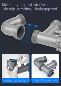 أعلى الجودة PP تألق ماسورة صرف استنزاف الأنابيب P فخ postposition مباراة الصرف تجفيف البلاستيك مصرف حوض المطبخ الأنابيب شحن نظام