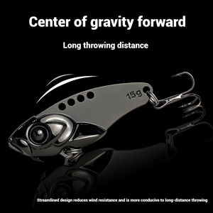 <span class=keywords><strong>Cobra</strong></span> VIB leurre métal appâts de pêche artificiels longue coulée avec crochet triple, pour Topmouth Culter Bass pièce de gros d'eau douce - Product Image 6