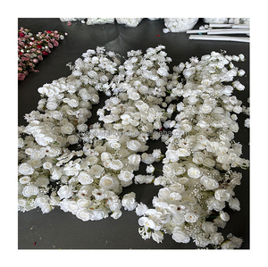 Allée de <span class=keywords><strong>mariage</strong></span> personnalisée bon marché Arrangements floraux passerelle rouge coureur de fleurs <span class=keywords><strong>décoration</strong></span> de fleurs d'allée rouge - Product Image 6