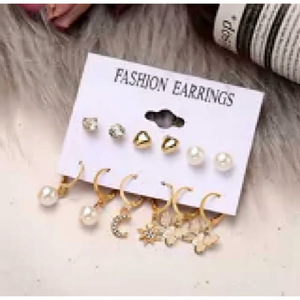 Vendita calda di tendenza minimalista geometrico Clip-On orecchini alla moda in lega di gioielli Set per ragazze e donne all'ingrosso - Product Image 2