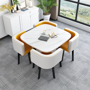 Set Tavolo Quadrato in <span class=keywords><strong>MDF</strong></span> con 4 Sedie GEDO dal Design Moderno ed Elegante per Ristorante - Product Image 6