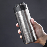 Tasse thermos en titane à double paroi Bouteille d'eau d'infusion Infuseur de thé Tumbler Tasse thermique isolée Filtre à café Flacon à vide 400ML