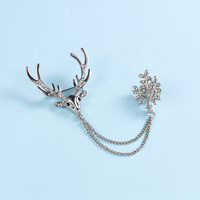 HDC06 Noël Grande Broche Exquis cadeau de noël Épingles en émail personnalisées Épingle élégante en alliage Émail Elk Broche