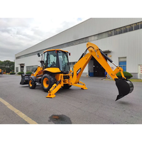 Backhoe Loader harga pabrik Backhoe 83C dengan lampiran penyapu jalan untuk lingkungan kasar