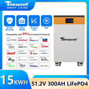 For Tewaycell 48V 200ah 300ah 10kwh 15Kwh ESS Solar Battery Pack Ready for Home Energy Storage System <strong>10</strong> Years Warranty CAN - Product Image 2