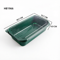 Boîtes jetables vertes pour gâteaux et desserts, emballages alimentaires en plastique à emporter
