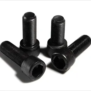 Black aluminum profile connector M5/M6/M8/M10/M12 Stainless steel bolt Hex socket head screw black M8 hexagon head screw