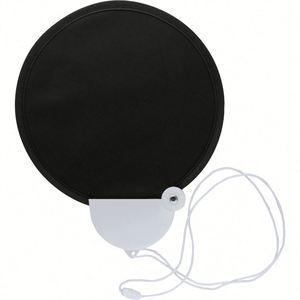 Custom Logo Promotional Folding Twist <b>Neck</b> <b>Fan</b> Collapsible Round Nylon Handheld <b>Fans</b> with Lanyard - Product Image 3
