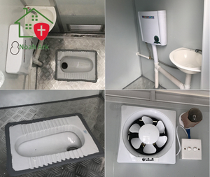 Toilettes publiques mobiles économiques à panneaux sandwich intégrés avec lavabo - Product Image 5