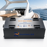 Batterie marine LiFePO4 12V 24V 36V 48V 72V 96V 114V 400V 105Ah pour yacht, bateau, moteur, 4000 cycles