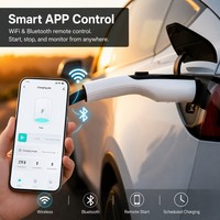 Chargeur EV portable 16A 3,5 kW EVSE pour véhicule électrique, prise Schuko, Royaume-Uni, Afrique du Sud, Inde, Brésil, Australie, V2L Type 2