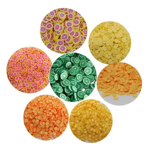 Lemon Orange Soft Polymer Clay Sprinkles Fruit Slices Nail Craft Fashion Jewelry Findings DIY Slime Accessories