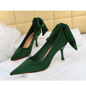 <span class=keywords><strong>Escarpins</strong></span> à talons hauts pour femmes, chaussures à la mode, Stiletto, bouche peu profonde, bout pointu, nœud papillon, automne - Product Image 4